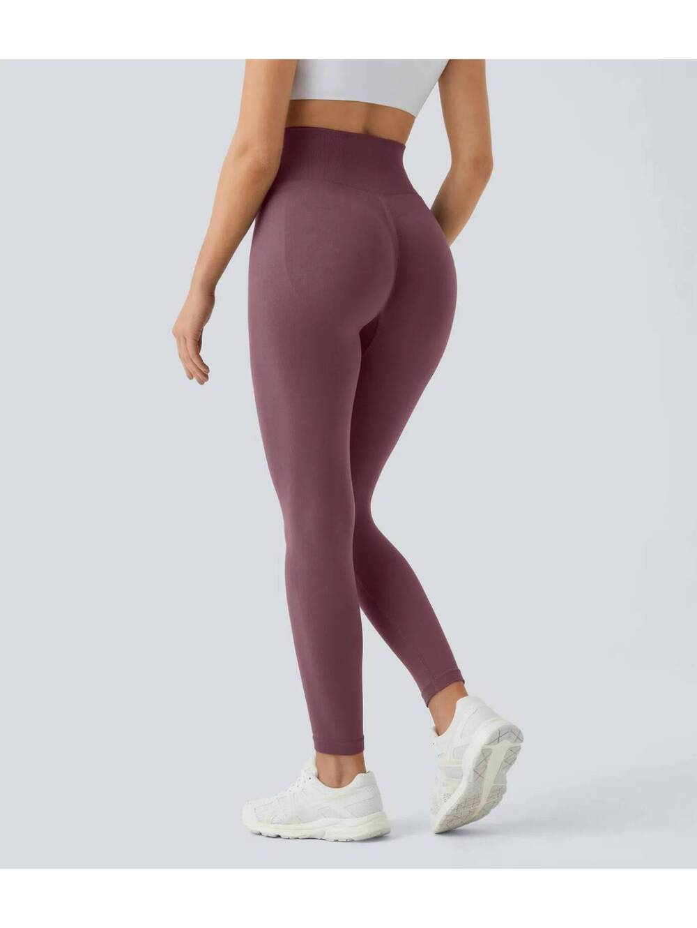 Halara OneForm Seamless Flow High Waisted Ruched Legging Red Mahogany Size M 7/8